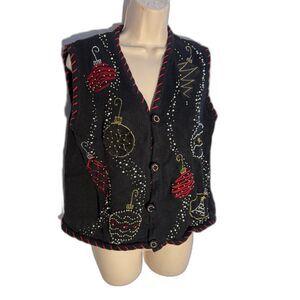 Women's Ambra P/S Christmas Beaded Sweater Vest